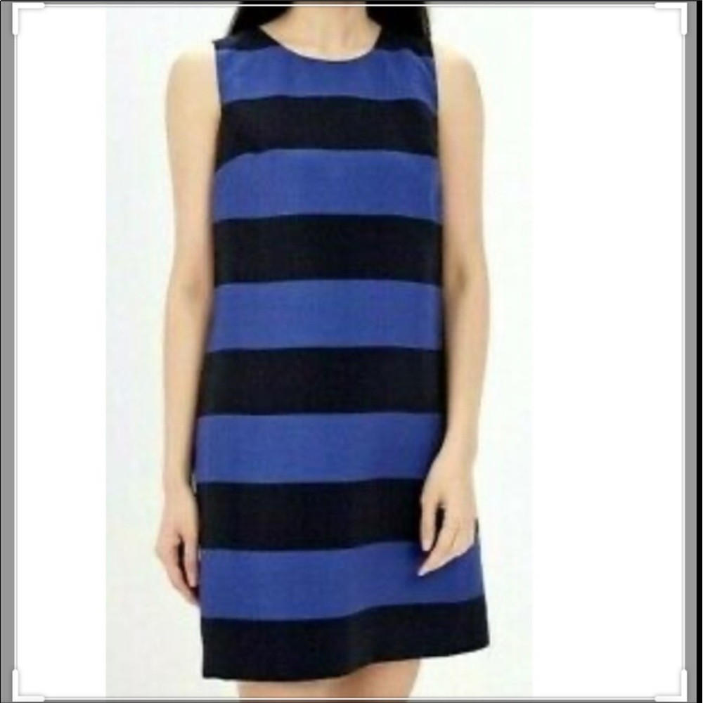 Banana Republic blue stripes shift dress